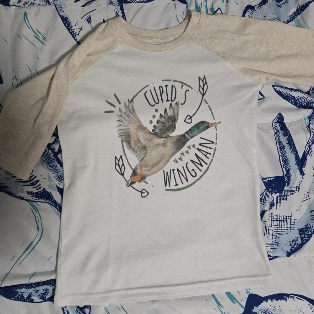 Cupid's Wingman Kids Raglan Shirt Valentines
